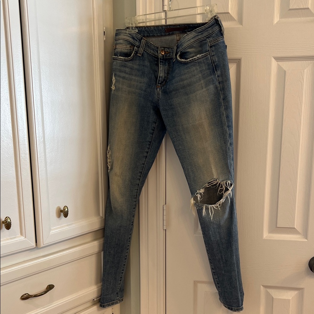 Joe's Jeans Distressed Skinny Blue Jeans